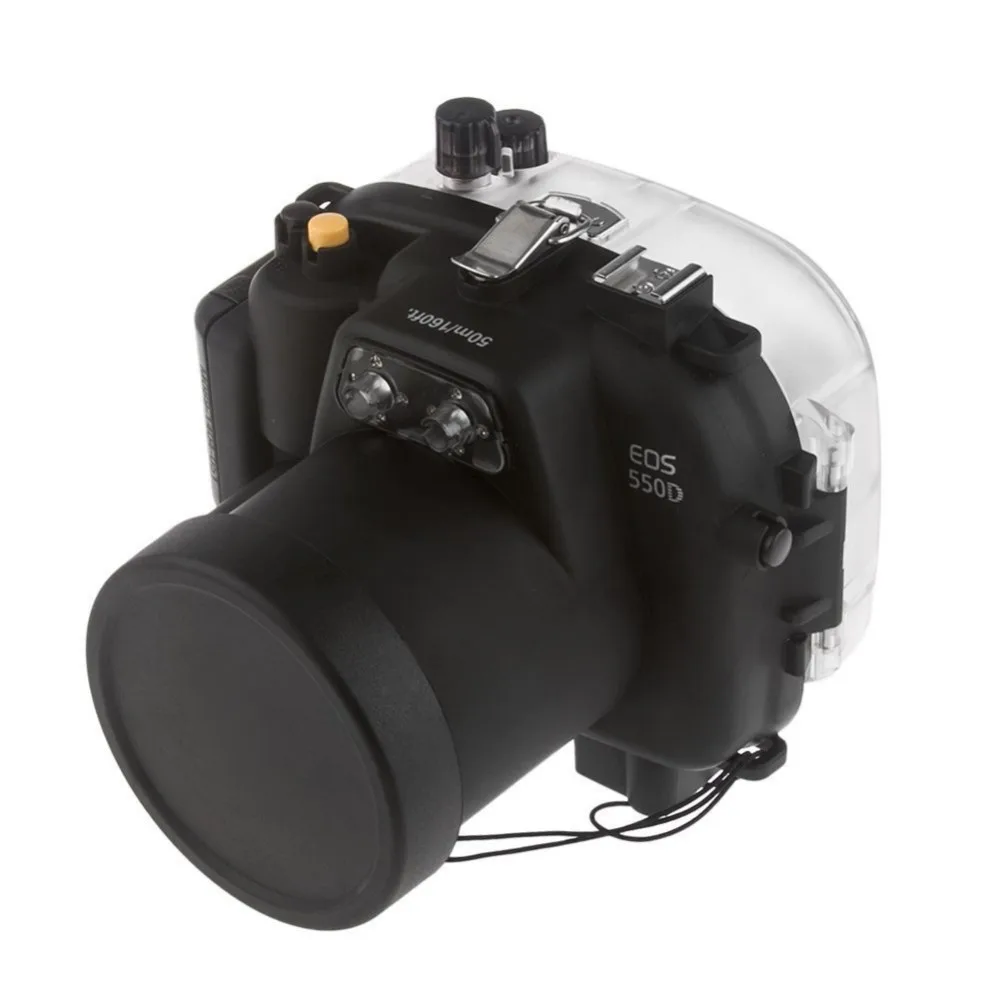 Mcoplus 40 м/130 футов подводный водонепроницаемый чехол для Canon EOS 550D/Rebel T2i может использоваться с объективом 18-55 мм