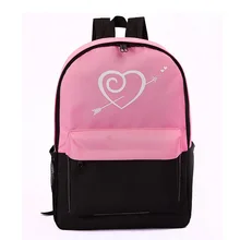 Apliques de Impresión de la Lona Mochila Estilo Preppy Mochila Mochilas Escolares Mujeres Mochila Portátil Mochilas para Niñas De Escuela Secundaria