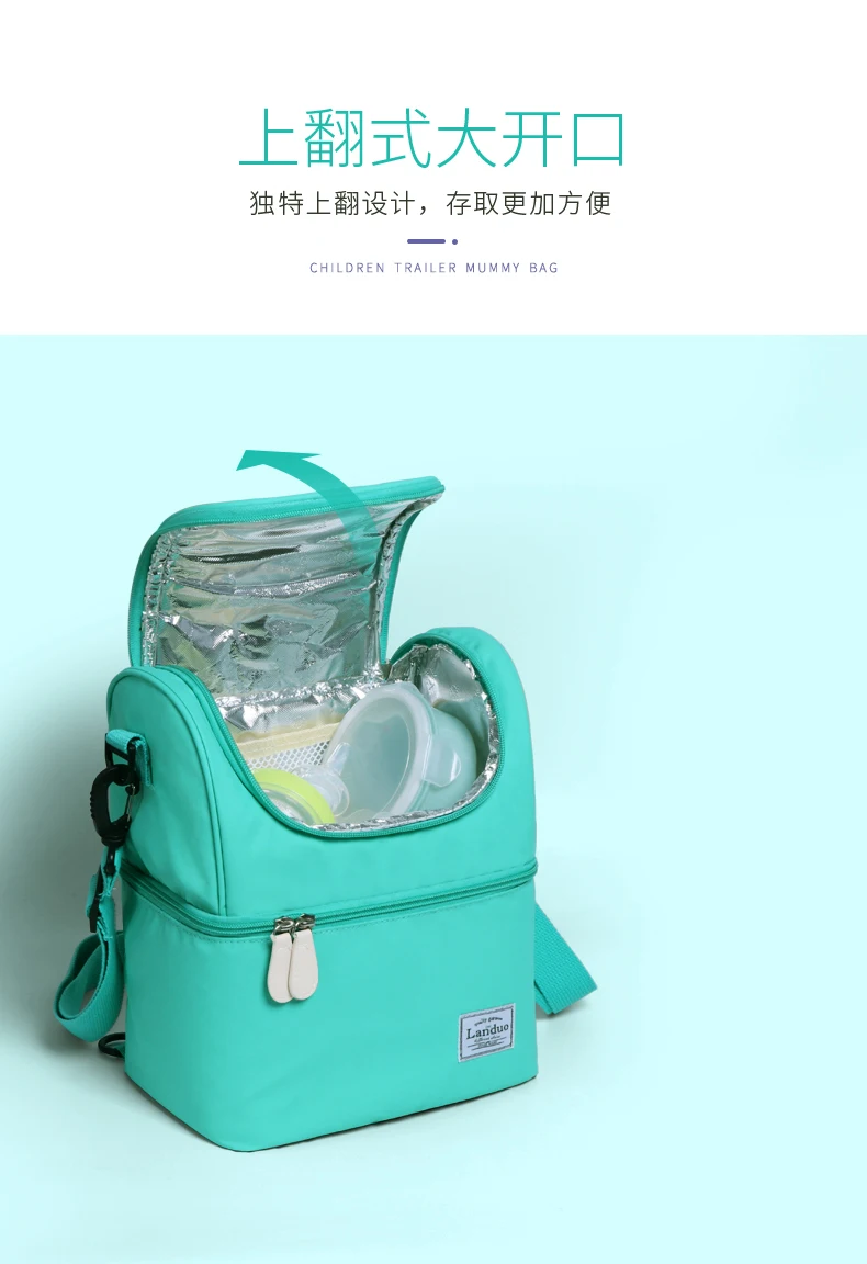 LAND теплоизоляционные Детские Пеленки сумки для коляски водонепроницаемый подгузник сумки для пеленания Mommy Коляски Сумки кулер сумки MPB88