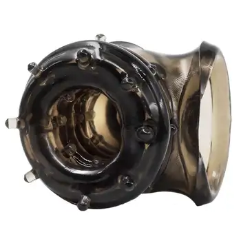 Soft Penis Extender Condom Men Cock Sleeve Ring On Penis Reusable Condoms Spines Sex Studded Enlargement Sex Toys For Male 5