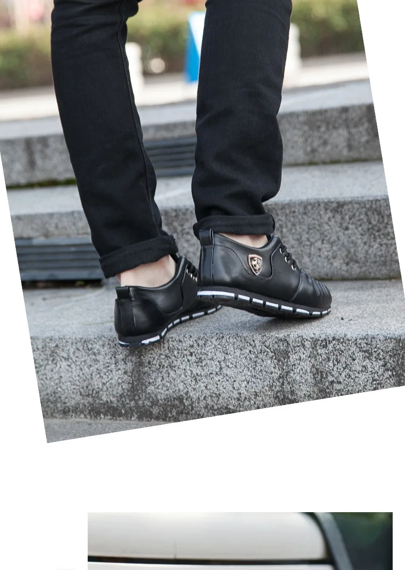 New 2017 Luxury Brand Men Shoes Casual Leisure Shoes Leather Shoes Breathable For Male Footear Loafers Men's Flats08