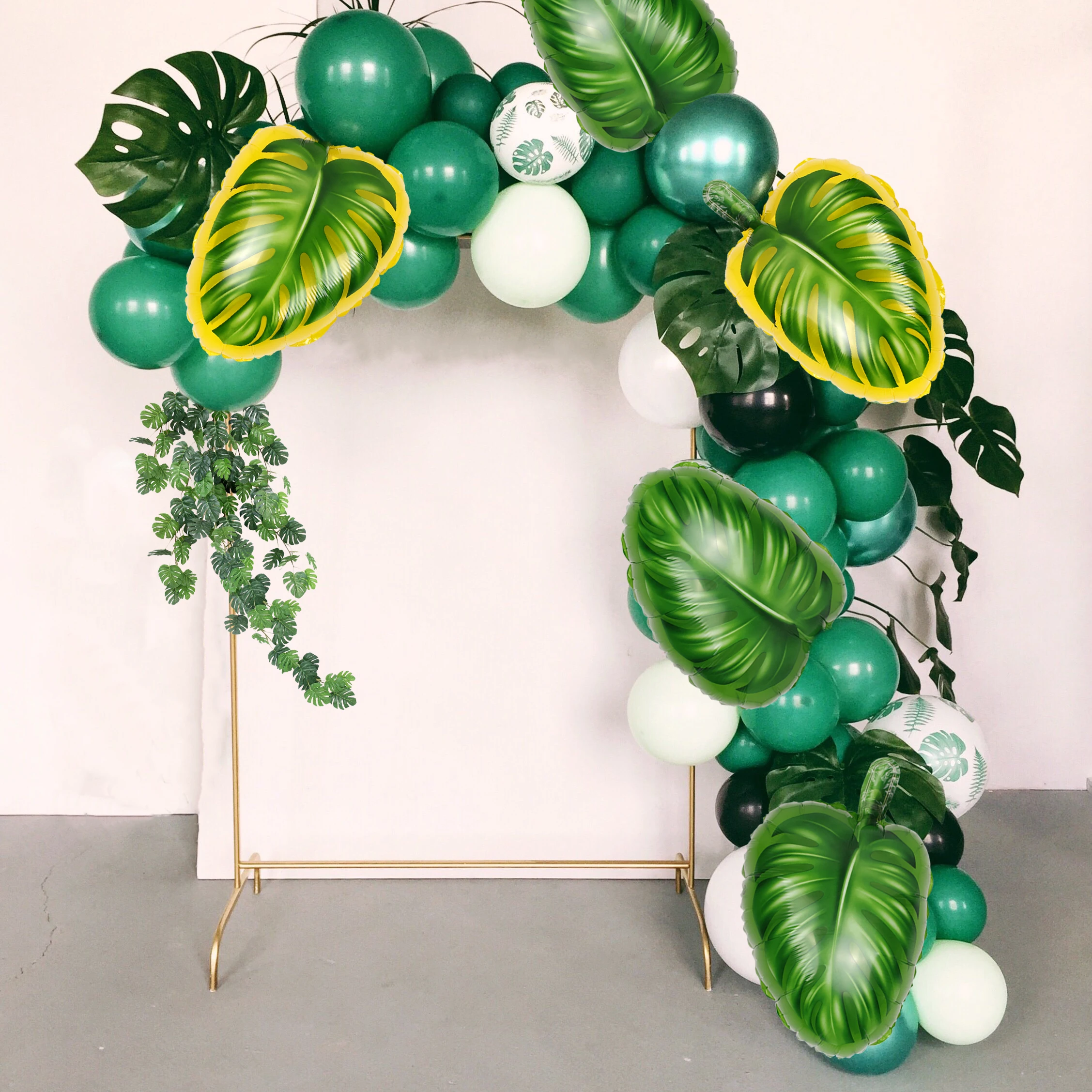 FENGRISE темно-зеленые латексные шары пальмовый лист джунгли для вечеринки в стиле сафари украшения Гавайская тропическая вечерние Дикие один день рождения