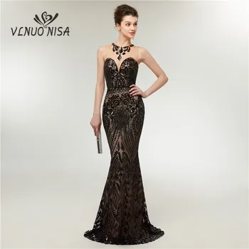 Fashion Trumpet Mermaid Evening Dress O-neck Sexy llusion Lace Sequin Appliqu Hollow Out open neck Prom Dress Party Gowns zipper Fashion Trumpet Mermaid Evening Dress O-neck Sexy llusion Lace Sequin Appliqu Hollow Out open neck Prom Dress Party Gowns zipper