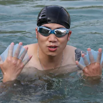 

1 pcs Unisex Kids Silicone Material Swim Gear Fins Hand Web Flippers Training Diving Gloves Webbed Gloves for Swimming