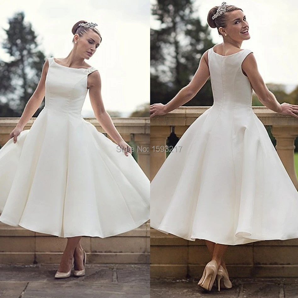 plus size tea length wedding dresses under $100