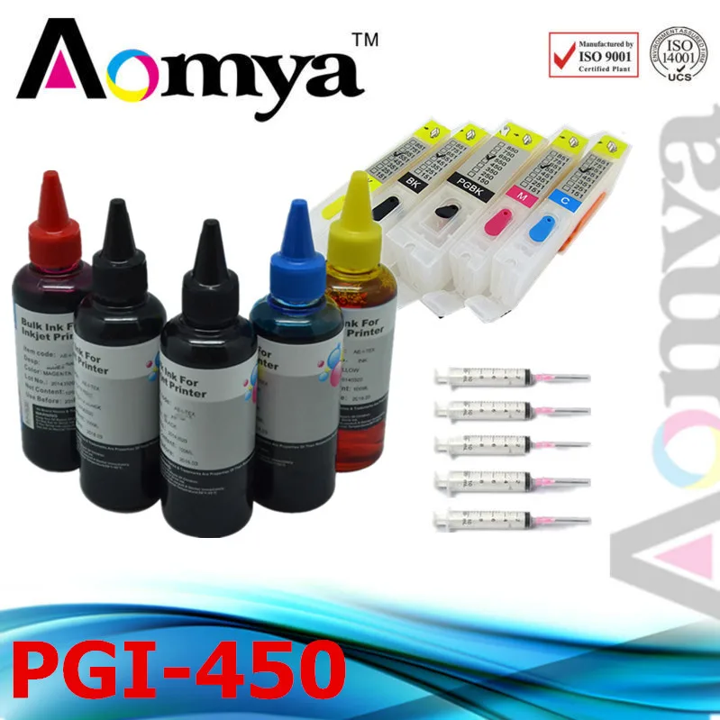 Набор чернил для Canon Pixma IX6840 MG5540 MG5640 MG6640 IP7240 MG5440 MX724 MX924|ink kit|refill ink kitpgi450 cli451 |