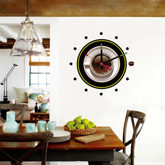 Diy Vinyl Wall Stickers Clock Kitchen Coffee Decor The Novelty Home Diy Vinyl Wall Stickers Clock Kitchen Coffee Decor The Novelty Home Decoration Watch 10a220