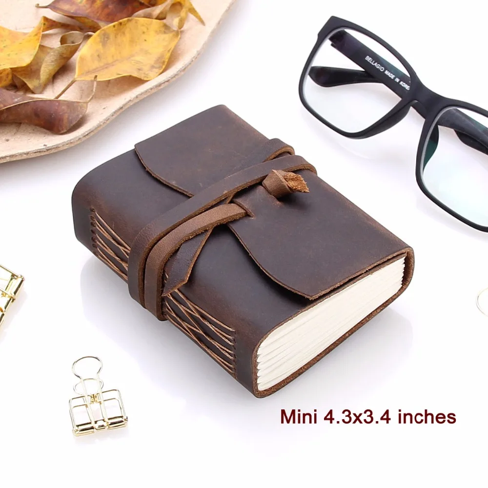 Leather Journal Travel Notebook, Handmade Vintage Leather Bound Writing Notebook for Men & Women, Unlined Travel Journal to Writ Leather Journal Travel Notebook, Handmade Vintage Leather Bound Writing Notebook for Men & Women, Unlined Travel Journal to Writ