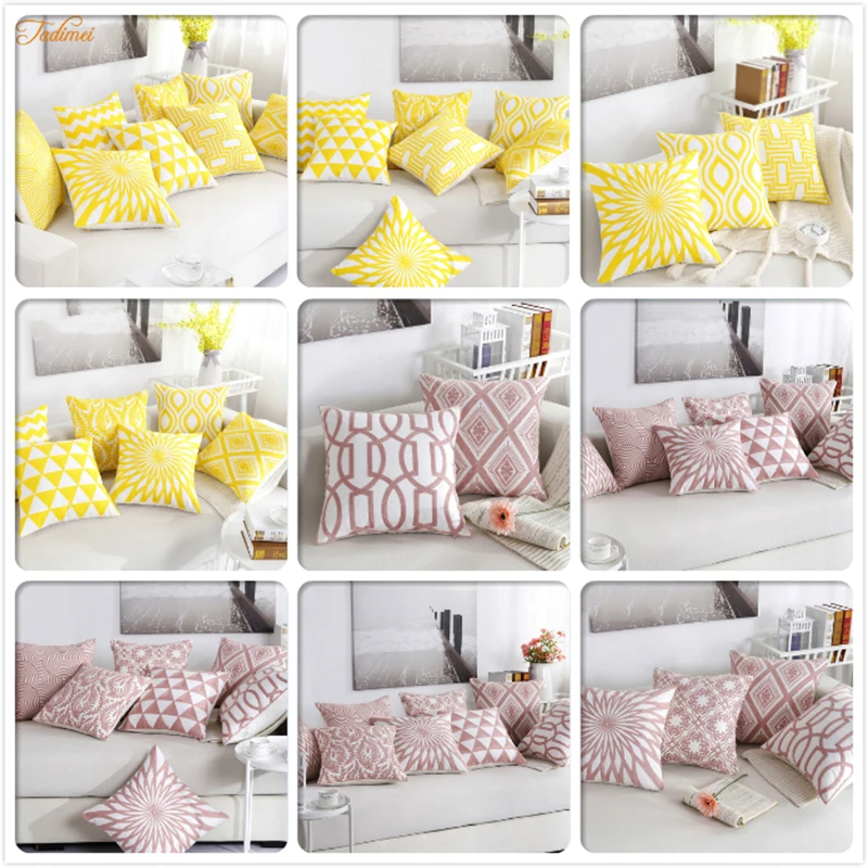 

200g Thick 100% Cotton Back Lumbar Cushion Cover 18x18 inch 45x45 cm Throw Pillow Case Sofa Bed Garden Pillowcase Cushioncover