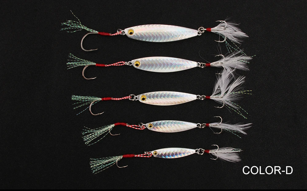 Spinpoler Flat Side Vertical Irons Jigs Metal Spoon Fishing Lure Shore Cast Laser Iron Lure Isca Spinner Jigging Bait 7g to 31g  (8)