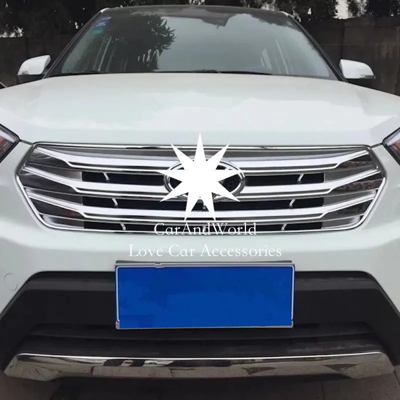 Передняя решетка для Hyundai Creta ix25 2015 2017 гоночная сетка накладка рама капота