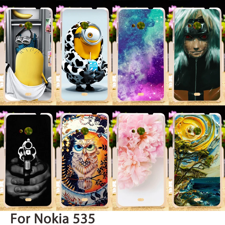 

TAOYUNXI Soft Phone Case For Microsoft Nokia Lumia 535 N535 5.0 inch Case Colorful Smartphone Hard Back Cover Skin Sheath Bag