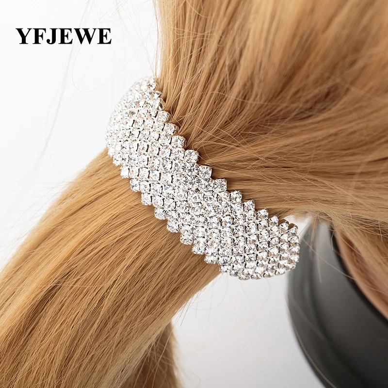 YFJEWE Fashion Hair Styling Women Hair Jewelry high-quality Wedding Accessories Bridal Crystal Rhinestone Hairbands Women#H011