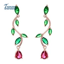 Новинка, модные серьги из циркония с золотым кубическим цирконием, женские длинные серьги, вечерние ювелирные изделия для девушек