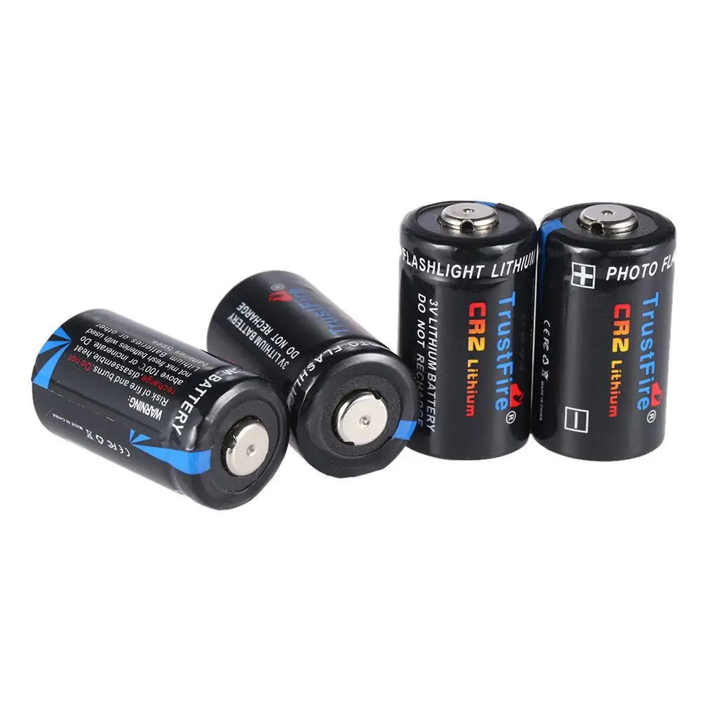 

40pcs/lot TrustFire CR2 3V 750mAh Disposable Li-ion Battery Batteries with Safety Relief Valve for Flashlight Headlamp Camera