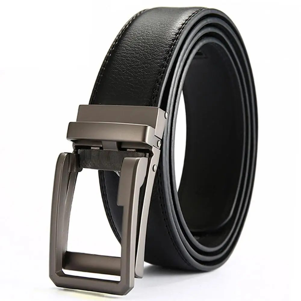 FAJARINA Unique Design Novelty Automatic Buckle Belt for Men Casual Quality Cowhide Leather Genuine Belts 3.5cm Width N17FJ583