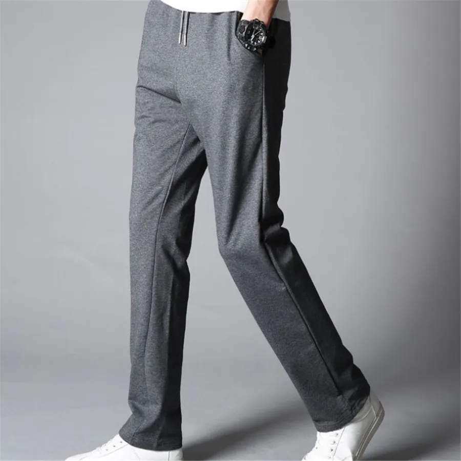 Повседневное Штаны Для мужчин Modis хлопок бегунов прямо карман шнурок пот Штаны сплошной плюс Размеры 5Xl спортивная одежда брюки Для мужчин Xl5011
