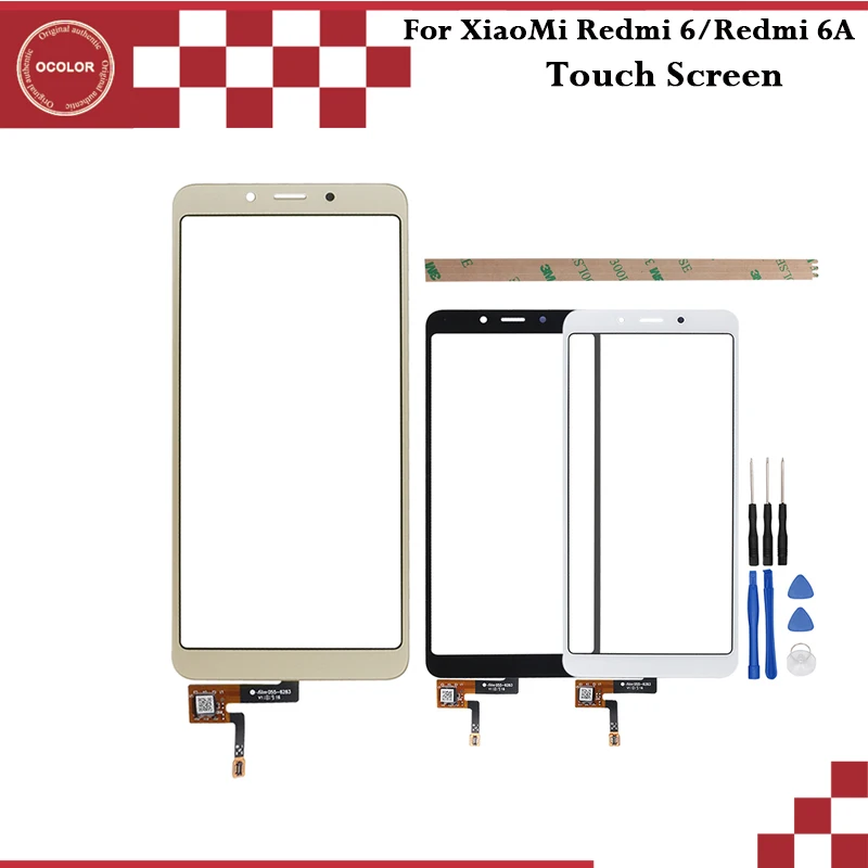

ocolor For XiaoMi Redmi 6 Touch Screen Touch Panel Digitizer Sensor Replacement For XiaoMi Redmi 6A Touch Screen +Tool +Adhesive