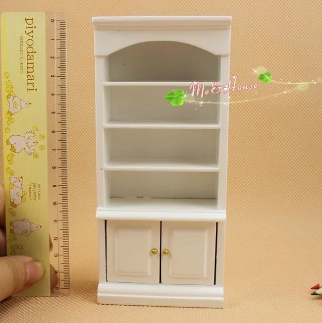 مصغرة بيت الدمية مصغرة الأثاث نموذج لعب بيضاء كبيرة خزانة السوبر العملي