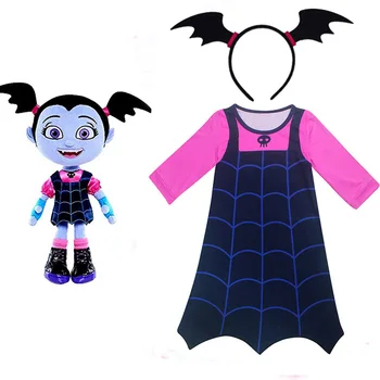 

Junior Vampirina The Vamp Batwoman Girl dresses moana cosplay Costume for gril with hair hoop party birthday halloween Vestidos