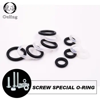

20pcs M3 M4 M5 M6 M7 M8 M9 M10 White Silicon Black NBR O-ring Seals Screw Washer Rubber Washer Gasket Ring Assortment Gaskets