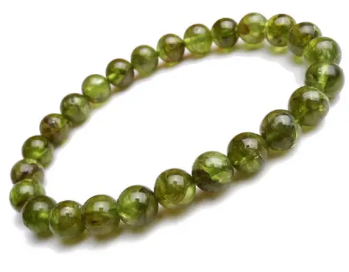

Genuine Natural Green Peridot Beads olive Bracelet 6mm 7mm 8mm Women Healing Stone Clear Round Beads Crystal Bracelet AAAA