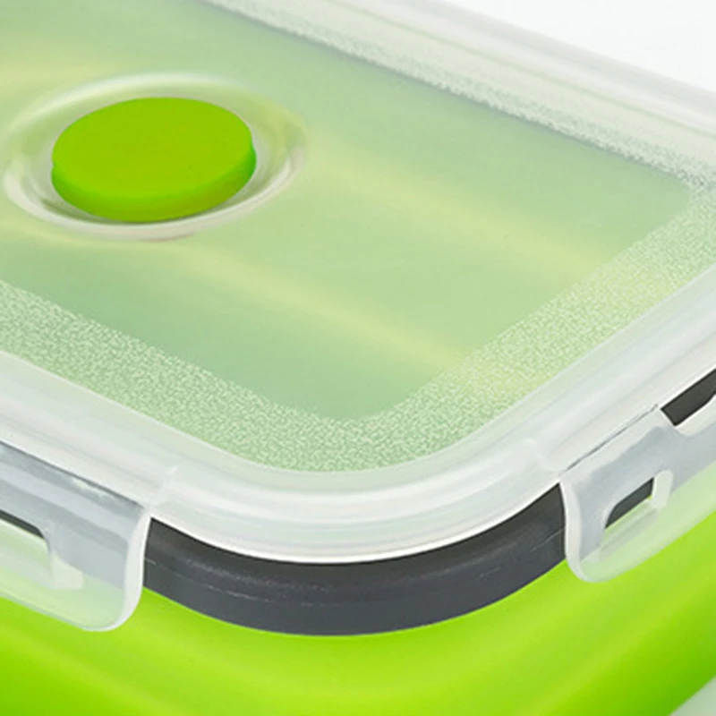 

ABSS-4Pcs Set Foldable Silicone Food Lunch Box Fruit Salad Storage Food Box Container Dinnerware Conveniently Lunch Box