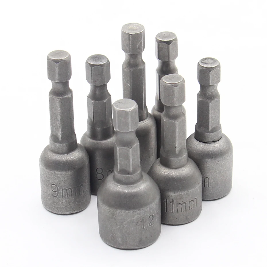 1pc 1//4/'/' to 1//4/'/' Magnetic Nut Driver Socket Adapter Hex Shank Drill Bit