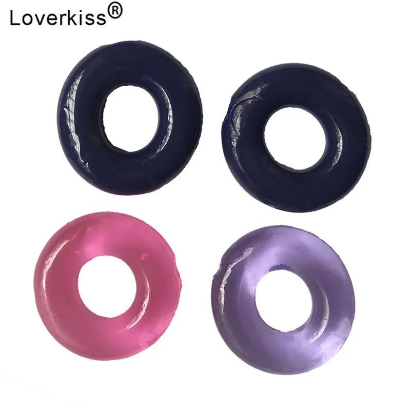 Loverkiss 4 шт. силиконовые кольца на член товары для взрослых мужские секс игрушки