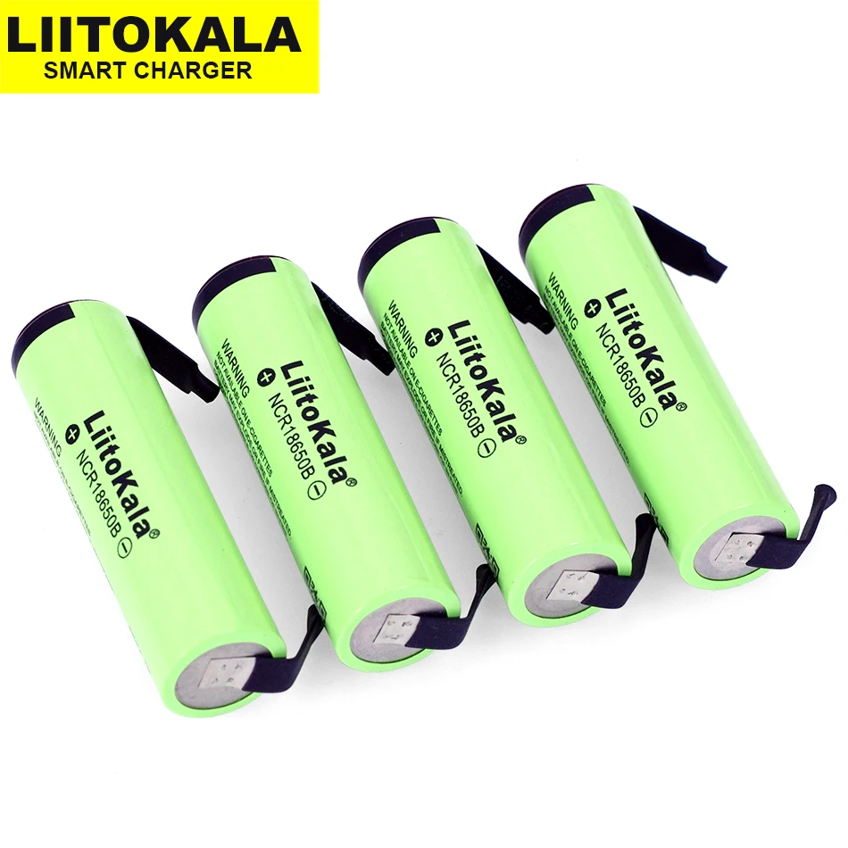 1-10 шт Liitokala NCR18650B 3,7 V 3400mAh 18650 перезаряжаемый литиевый аккумулятор для батареи+ Сделай Сам никелевый элемент