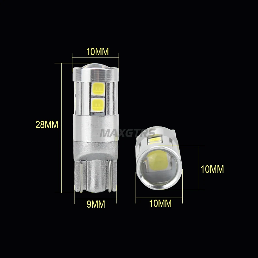 2x T10 168 194 W5W 3030 чип светодиодный Белый/Желтый поворотный боковой номерной знак