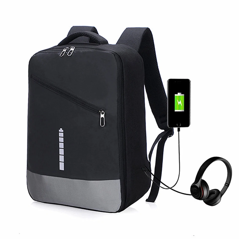 

Business Fashion Backpack Men Laptop 15.6 Student Bagpack Travel Smart USB Charging Waterproof Backpacking Male Large Bags Pack