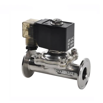 

DN50 2" General Purpose 2/2 Way Tri Clamp SS304 Stainless Steel NBR Viton Sealing Normally Open Sanitary Solenoid Valve