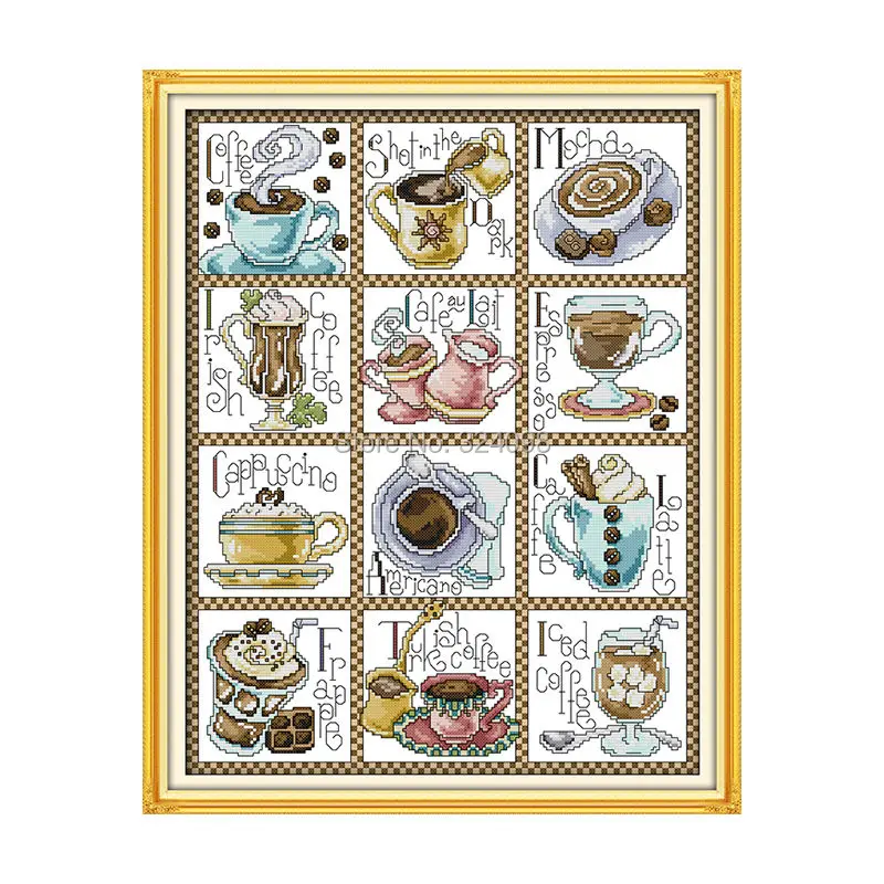 

Wholesale Needlework,Stitch,11CT 14CT Cross Stitch,Sets For Embroidery Kits,December coffee Counted Cross-Stitching