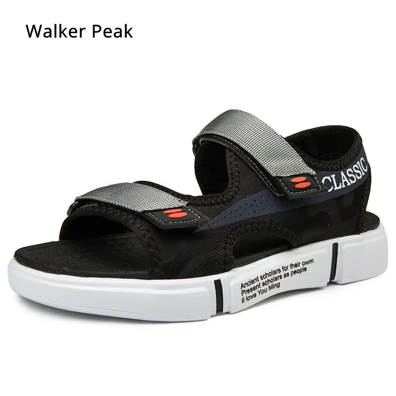 

Sandals Summer Shoes For Men Breathable Beach Sandals Men Comfortable Male Sandals Casual Black Beach Shoes 2019 New Walker Peak