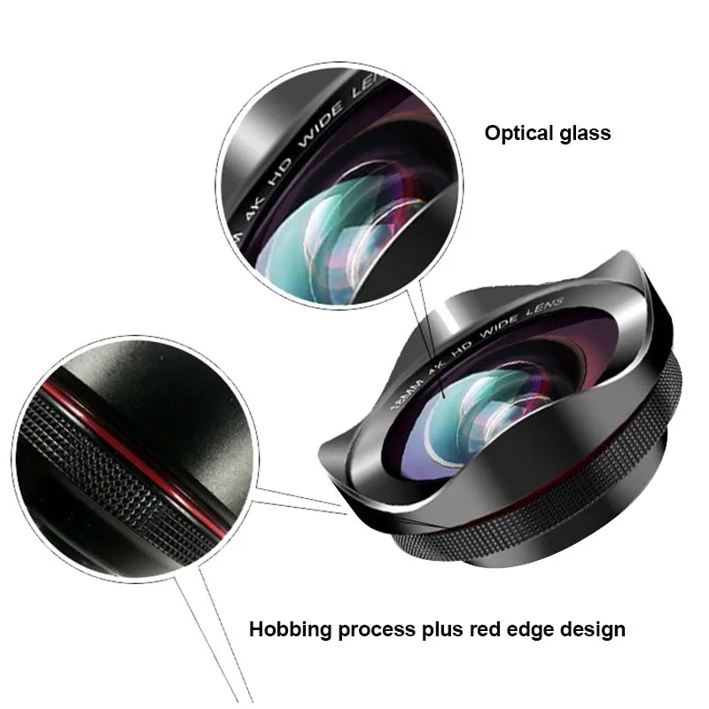 Оптический 4 K 18 мм HD широкоугольный объектив для камеры телефона для iPhone huawei samsung WIF66