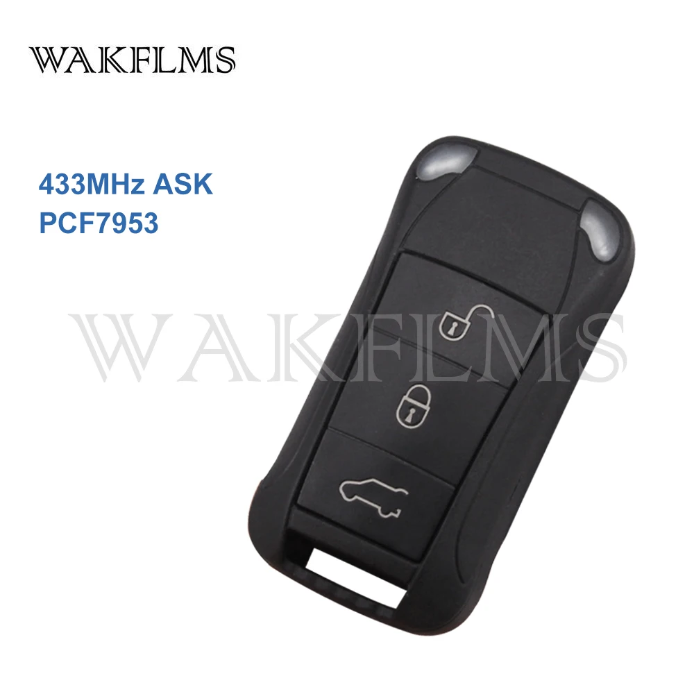 

3btns Smart Card Remote Car Key 433Mhz For Porsche Cayenne 2005-2011 with PCF7953 Chip KR55WK45032