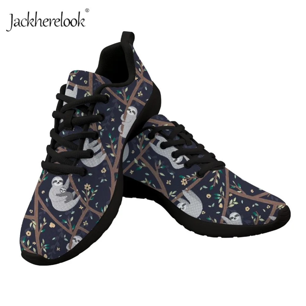 

Jackherelook Men Casual Shoes Summer Autumn Animal Sloth Print Sneakers Lightweight Breathable Fashion Male Shoes Plus Size 46