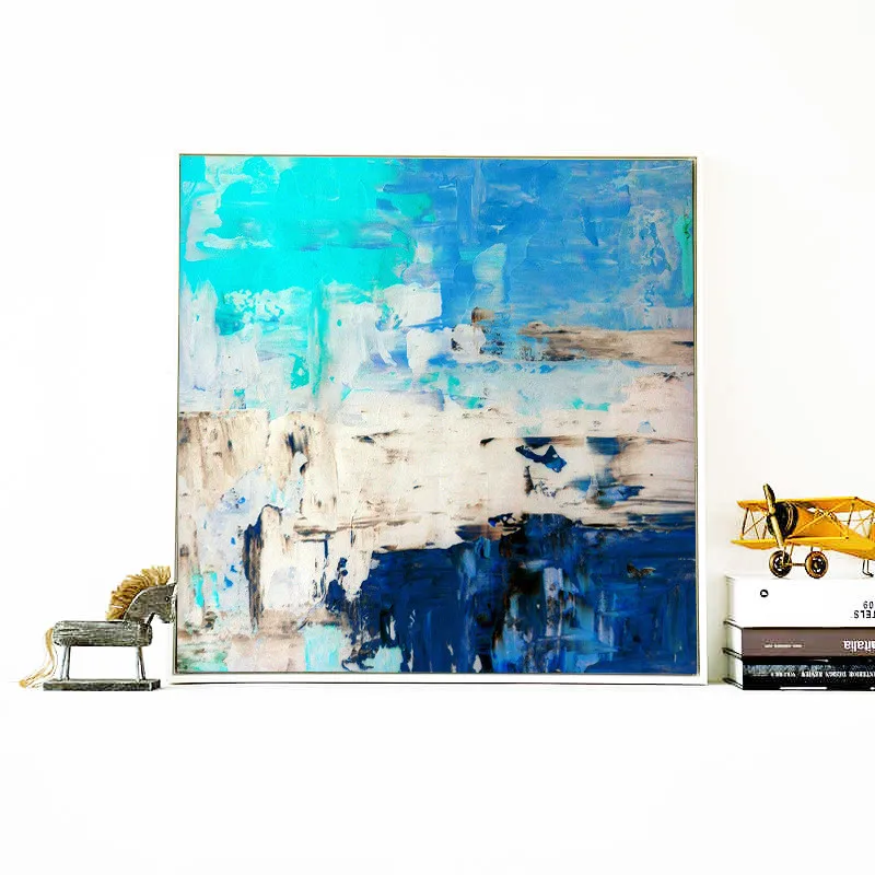 HAOCHU Abstract Canvas Painting Color Striped Picture Nordic Modern Home Decor Wall Art Poster Sofa Office Hotel Corridor Supply