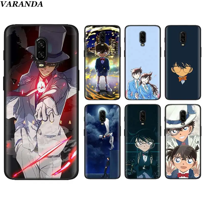 

Detective Conan Black soft cases cover for Oneplus 6 6T 5T Silicone Rubber TPU back Phone case