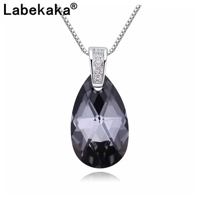 Labekaka Austrian Water Drop Necklace embellished with Crystal from Swarovski Women Fashion