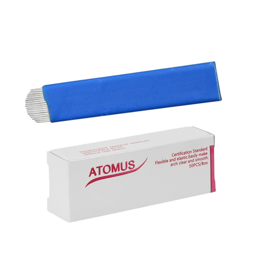 50pcs 18 Pins U Blade Disposable Permanent Makeup Tattoo Needle for Tattoo Pen Eyebrow Tattoo Machine