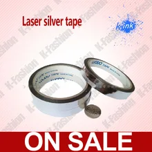 Лазерная Серебряная лента, Блестящая Серебристая клейкая лента для многих видов упаковки, DIY украшения