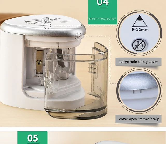 Temperamatite Elettrico Linkstyle - Automatico A Batteria, Per Matite 6-8mm, Per Scuola E Ufficio (Nero) - Foto 9