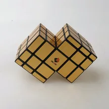CubeTwist зеркальный волшебный куб двойной соединенный 3x3x3 волшебный куб Bump Neo Cube белые наклейки Развивающие игрушки для детей