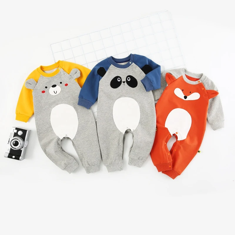 

Toddler Newborn Baby Boy Girl Cartoon Animal Kids Romper Cute Panda Fox Shaped Spring Autumn Bebes Infantil Clothes Outfits