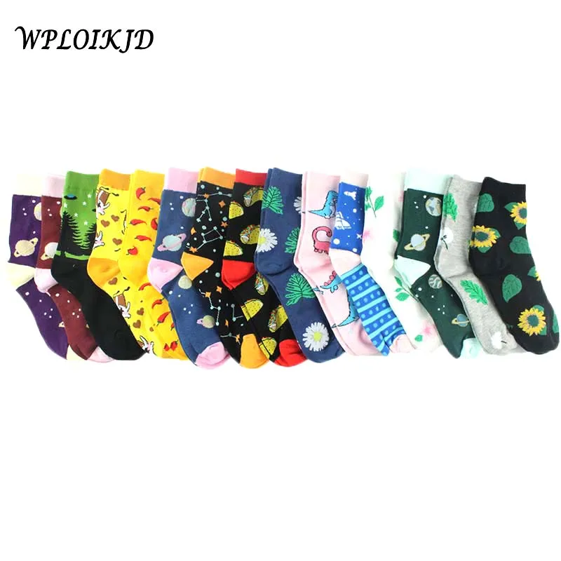 

[WPLOIKJD]Colorful Fashion Cotton Spring Summer Korean Style Women Socks Casual Comfortable Cute socks Women Harajuku Sokken