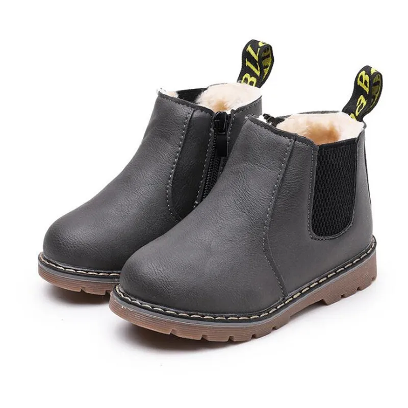 MHYONS/2019; детские ботинки; зимняя водонепроницаемая обувь для мальчиков; кожаные детские ботинки; ботинки для мальчиков; Теплая обувь Martin для