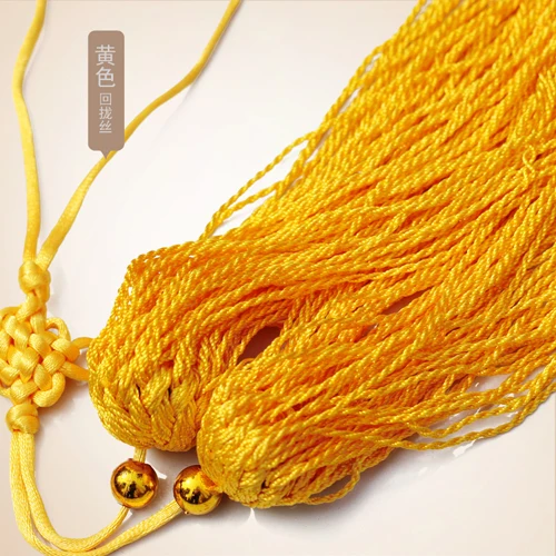 Tai Chi Sword Tassel ear подвесная лента, Китайская традиционная Tai Chi Kung Fu Wush sword tassel - Цвет: Yellow back wire