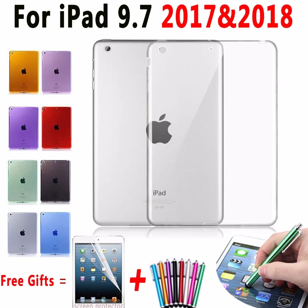 Мягкий ТПУ чехол для Apple iPad 9 7 2018 A1893 силиконовый прозрачный A1822 A1823 | Компьютеры и